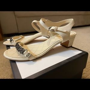 Chanel cream sandal - barely worn
